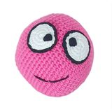 Jooys Amigurumi Pembe 7 cm Emoji Örgü Top Kedi Oyuncağı