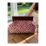 JOPHIEL ATELIER Bahram - Ahşap Burslu Kumaş Portföy Çanta, Clutch, El Çantası