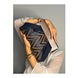 JOPHIEL Patchwork, Zincirli, Ahşap Burslu Çanta, Clutch, El Çantası, Kol Çantası, Omuz Çantası
