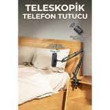 Jopree Teleskopik 360 Derece Ayarlanabilir Tablet Tutucu - Uzaktan Kumandalı - Telefon Tutucu