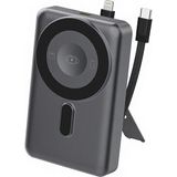 Jopus 10000 Mah Magsafe Powerbank Kablosuz Şarj 22.5W Hızlı Şarj Watch Airpods Uyumlu Standlı - RD-V35R - Siyah
