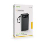 Jopus 20000mAh PowerBank Dahili Kablolu, LCD Ekranlı, LED Lambalı, Taşınabilir Şarj Cihazı - Siyah JP-P11A