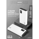 Jopus 20000MAH Powerbank Pd 22.5W Hızlı Şarj - Dijital Ekranlı - Taşınabilir Şarj Cihazı - Beyaz JP-P12