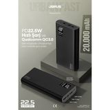 Jopus 20000mAh PowerBank PD 22.5W Hızlı Şarj - Dijital Ekranlı - Taşınabilir Şarj Cihazı - Siyah JP-P12