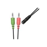 Jopus 3.5mm Aux Kulaklık Mikrofon Girişi Ayırıcı Çoklayıcı - PC Laptop Mikrofon Ses Dönüştürücü JO-AC01
