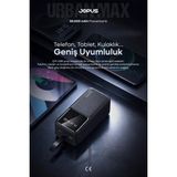 Jopus 30000mAh Powerbank LCD Ekranlı Taşıma Askılı Güçlü Taşınabilir Şarj Cihazı Siyah JP-P12