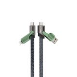 Jopus Hyper 2in2 65W Hızlı Şarj ve Data Kablosu - 4'ü 1 Arada Çok Fonksiyonlu, 1.5 Metre Uzunluk - MacBook, iPhone 15 ve Android Uyumlu, Standart