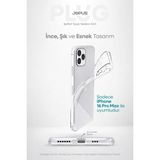 Jopus iPhone 16 Pro Max Şeffaf Silikon Kılıf Kamera Korumalı Darbe Emicili Tıpalı JS-238