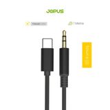 Jopus İphone Android Uyumlu Type-C To 3.5mm Aux Kablo Tak Çalıştır Aux Siyah 1 Metre