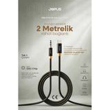 Jopus İphone Android Uyumlu - Type-C To 3.5mm Aux Ses Kablosu - Tak Çalıştır Aux Örgülü - 2 Metre JA-12