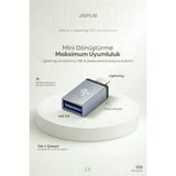 Jopus Iphone Lightning To USB 3.0 Otg Veri Aktarımı Otg Çevirici Dönüştürücü Adaptör - Gri