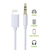 Jopus iPhone Uyumlu Lightning to 3.5mm Aux Kablosu Tak Çalıştır Beyaz 1 Metre