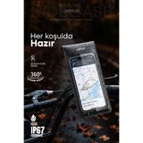 Jopus Su Geçirmez Motosiklet Scooter Bisiklet ATV Telefon Tutucu Kılıf Gidon Bağlantılı Motor Navigasyon