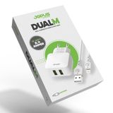 Jopus Universal Lightning Jo-du01 Dualm 2in1 2,4 A Beyaz Şarj Seti
