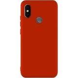 Jopus Xioami Mi A2 Mat Premium Kırmızı Silikon Kılıf + Cam Ekran Koruyucu