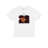 Jordan Air 23 Flame T-Shirt 08-16 yaş çocuk erkek Beyaz Tişört - 95D946-001