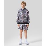 Jordan Brooklyn All-Over Print Fleece Shorts 08-16 yaş çocuk erkek Çok Renkli Şort - 95F091-023