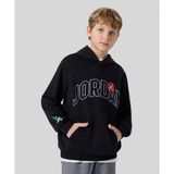Jordan Dynasty Fleece Pullover Hoodie 08-16 yaş çocuk erkek Siyah Sweatshirt - 95F569-023