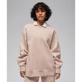 Jordan FB5116-244 Bej W J FLT FLC Crew Kadın Sweatshirt