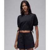 Jordan FN5727-010 Siyah Knit Cropped Top Kadın T-Shirt