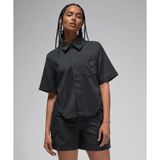 Jordan FN5766-045 Woven Crop Top Siyah Kadın Gömlek