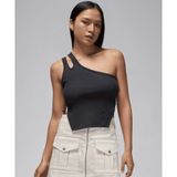 Jordan FN5798-045 Siyah Asymmetrical Ribbed Tank Kadın Atlet