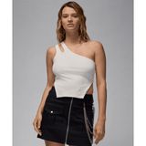 Jordan FN5798-133 Beyaz Asymmetrical Ribbed Tank Kadın Atlet