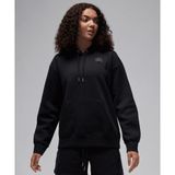Jordan FV7050-010 Siyah Flight Fleece Satin Lined Pullover Hoodie Kadın Sweatshirt