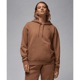 Jordan FV7050-223 Kahverengi Flight Fleece Satin Lined Pullover Hoodie Kadın Sweatshirt