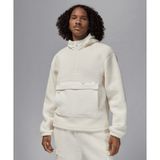 Jordan FV7452-133 Beyaz Flight High-Pile Fleece Pullover Hoodie Erkek Polar