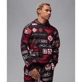 Jordan HM7254-010 Siyah Essentials Printed Fleece Pullover Hoodie Erkek Sweatshirt
