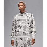 Jordan HM7254-133 Essentials Printed Fleece Pullover Hoodie Beyaz Erkek Sweatshirt
