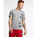 Jordan Jumpman Vertical Logo Standart Fit Pamuklu Erkek Tişört - Gri