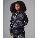 Jordan MVP French Terry Printed Pullover Hoodie 08-16 yaş çocuk erkek Siyah Sweatshirt - 95D747-G0T