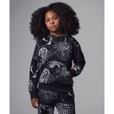 Jordan MVP French Terry Printed Pullover Hoodie 08-16 yaş çocuk erkek Siyah Sweatshirt - 95D747-G0T