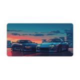 josnmre JDM Araba Masa Paspasları Masaların Üstü Pedi Japon Büyük Fare Altlıkları Oyun Havalı Klasik Spor Araba JDM Masaüstü Klavye Bilgisayar Paspası için Büyük Fare Altlığı 30 x 60 cm
