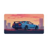 josnmre JDM Araba Masası Paspasları Masaların Üstü Pedi Japon Büyük Fare Altlıkları Oyun Havalı R34 JDM Araba Japon Anime Büyük Mousepad Masaüstü Klavye Bilgisayar Paspası için 30 x 60 cm