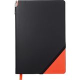 Jotzone Siyah-Turuncu Large Çizgili Defter & Tükenmez Kalem Set - Renkli