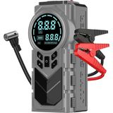 Jouis Akü Takviye Cihazı ve Dijital Hava Kompresörü - 8000mAh Taşınabilir Lastik Şişirme Pompası, Akıllı Koruma Klipsli LED Fenerli Oto Acil Durum Seti (Taşıma Torbası HEDİYE)
