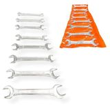 Jouis Anahtar Takımı 8 Parça Seti Ağzı Açık Çift Taraflı 6-22MM 6X7-8X9-10X11-12X13-14X15-16X17-18X19-20X22 Araba Motorsiklet Bisiklet Tamiri Somun Sıkma Aparatı SET