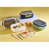 Jouis Beslenme Kutusu 1200 Ml 2 Katlı 6 Bölmeli Bpa'sız Pp Plastik Sefer Tası Beslenme Çantası - Lunch Box, Çatal Kaşik Dahil Okul Beslenme (Yeşil)