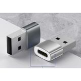 Jouis Dönüştürücü Adaptör Araç Car Play Hızlı Şarj Usb to Type C Mini OTG Adaptör USB 3.1 to Type-C-Siyah (KALİTELİ HIZLI)
