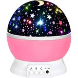 Jouis Gece Lambası Star Master Masa Lambası, Gökyüzü Projeksiyon Gece Lambası, Yıldızlı Gece Lambası, Dekoratif ve Şık Tasarım (Pembe)