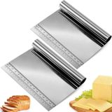 Jouis Hamur Kesici Çelik,Metal Hamur Sıyrıcı,Pasta Sıyırma Aparatı,Hamur Dilimleyici,Pasta Ve Pastacılık İçin Çelik Şekillendirici Ve Hamur Porsiyonlayıcı