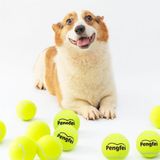 Jouis Köpek Oyuncağı Tenis Topu 2'li Büyük Boy – Dayanıklı Kauçuk İç Yapı, Diş Dostu Yumuşak Keçe Kaplama, Suya Dayanıklı, Hafif ve Esnek Yapı – Küçük ve Orta Irk Köpekler İçin Getir-Oyunu Topu