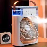 Jouis Masaüstü Taşınabilir Sulu Hava Soğutucu Fan - 600ml Su Depolu Mini Hava Klima, 3 Kademeli Hız, Renkli LED Gece Lambası, 60° Ayarlanabilir Açı, USB İle Çalışan Sessiz Vantilatör & Nemlendirici