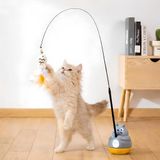 Jouis Otomatik Kedi Oyuncağı ve İnteraktif Kedi Oltalama Seti - 360° Hareketli Esnek Çubuklu Eğlenceli Kedi Oyun Topu, Yavru ve Yetişkin Kediler İçin Zeka Geliştirici Avcılık Oyuncağı