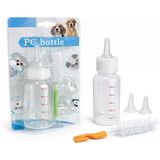 Jouis Yavru Kedi Köpek Biberonu 50 ml – Evcil Hayvan Süt ve Mama Besleme Şişesi Seti, Ölçekli Mini Tasarım, 2 Yedek Silikon Emzikli, Temizleme Fırçalı, Yeni Doğan ve Yetim Yavru Bakım Aparatı