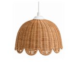 Joujou El Yapımı Rattan TULIPABIG Avize 30X38 CM | Doğal Kök Boya ve Subazlı Vernikli Aydınlatma