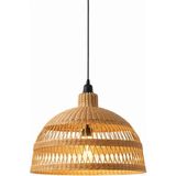 JouJou El Yapımı Rustik Rattan Avize Aura 40 cm Çap | Doğal Kök Boya Vernikli Iskandinav Aydınlatma - 1 - Bej